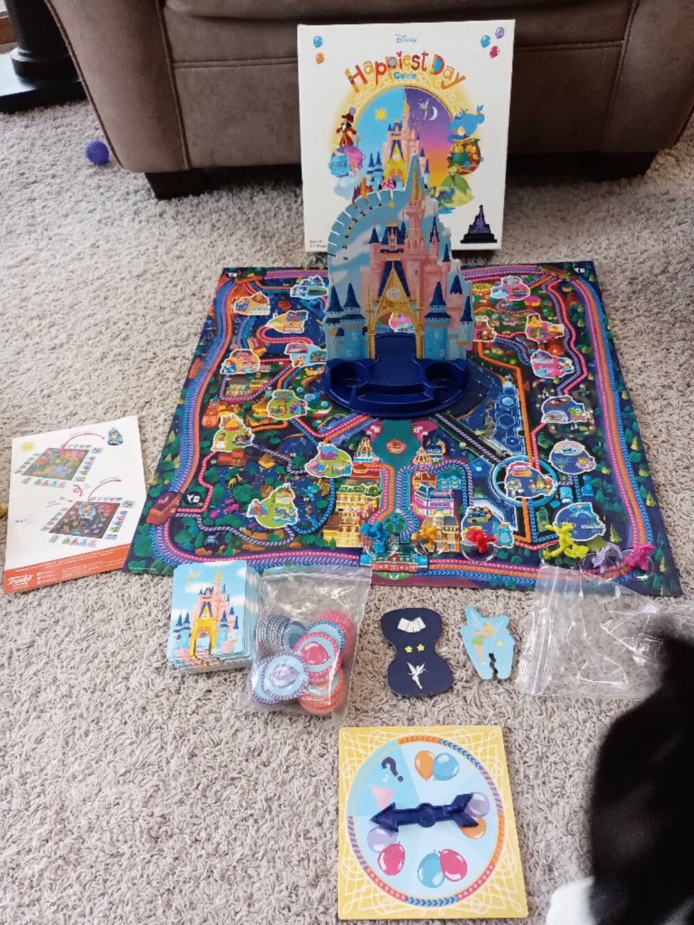 Disney Parks WDW Happiest Day Board Game COMPLETE EUC Tink & Castle